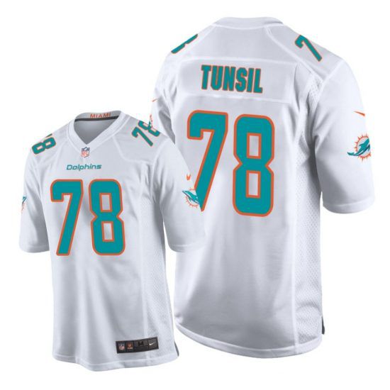 Men Miami Dolphins #78 Laremy Tunsil Nike White Game NFL Jersey
